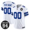 Dallas Cowboys #94 Marshawn Kneeland Memorial Patch Vapor Limited Custom Jersey - All Stitched - White