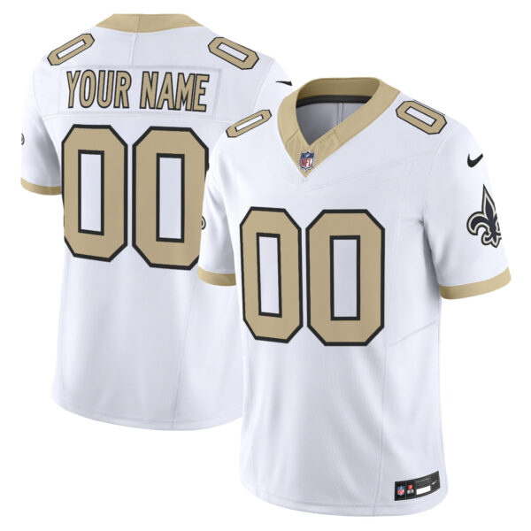 New Orleans Saints 'Gameday Golds Edition' Vapor Custom Jersey - All Stitched - White