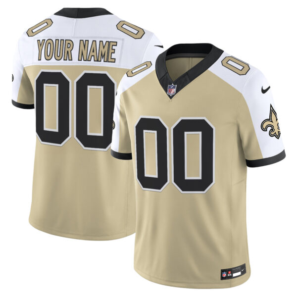 New Orleans Saints 'Gameday Golds Edition' Vapor Custom Jersey - All Stitched - Gold Alternate