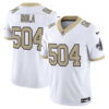 New Orleans Saints NOLA 504 'Gameday Golds Edition' Vapor Jersey - All Stitched - White