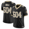 New Orleans Saints NOLA 504 'Gameday Golds Edition' Vapor Jersey - All Stitched - Black