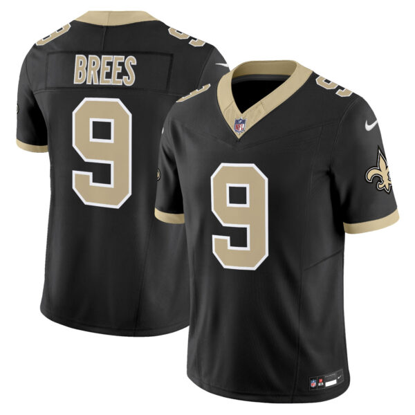 New Orleans Saints Drew Brees 'Gameday Golds Edition' Vapor Jersey - All Stitched - Black