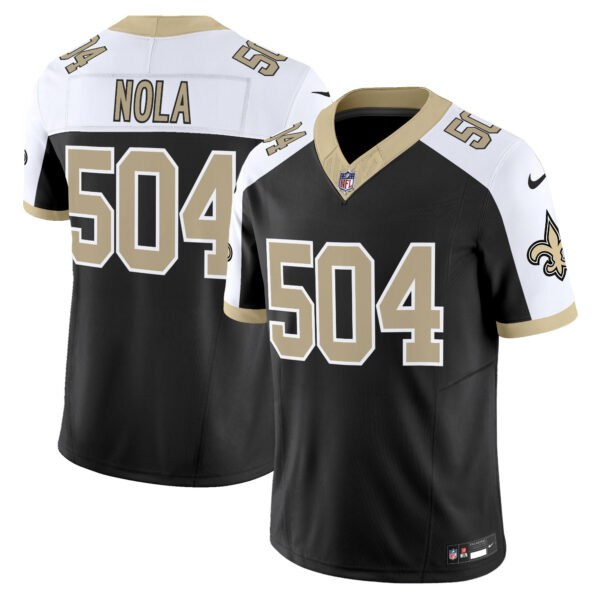 New Orleans Saints NOLA 504 'Gameday Golds Edition' Vapor Jersey - All Stitched - Black Alternate