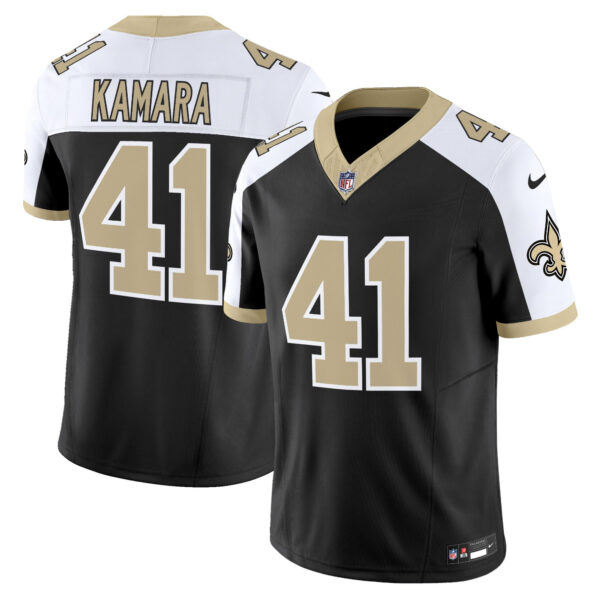 New Orleans Saints Alvin Kamara 'Gameday Golds Edition' Vapor Jersey - All Stitched - Black Alternate