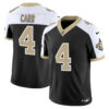 New Orleans Saints Derek Carr 'Gameday Golds Edition' Vapor Jersey - All Stitched - Black Alternate