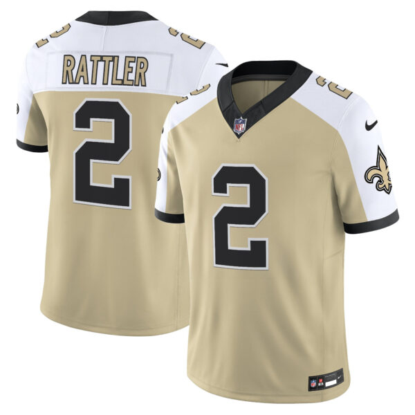 New Orleans Saints Spencer Rattler 'Gameday Golds Edition' Vapor Jersey - All Stitched - Gold Alternate