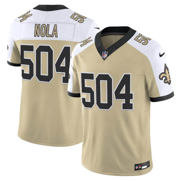New Orleans Saints NOLA 504 'Gameday Golds Edition' Vapor Jersey - All Stitched - Gold Alternate