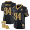 New Orleans Saints Cameron Jordan Mardi Gras Vapor Limited Custom Jersey - All Stitched - Black