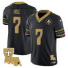 New Orleans Saints Taysom Hill Mardi Gras Vapor Limited Custom Jersey - All Stitched - Black