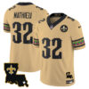 New Orleans Saints Tyrann Mathieu Mardi Gras Vapor Limited Custom Jersey - All Stitched - Gold