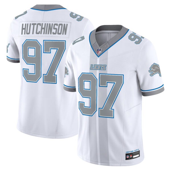 Detroit Lions Hutchinson Motor City Racing Edition Vapor Limited Jersey - All Stitched - White