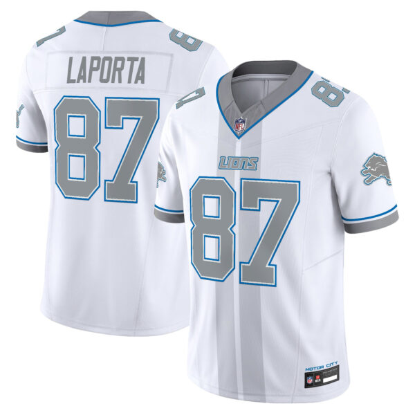 Detroit Lions Sam Laporta Motor City Racing Edition Vapor Limited Jersey - All Stitched - White