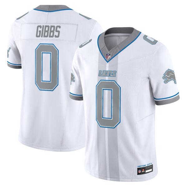 Detroit Lions Jahmyr Gibbs Motor City Racing Edition Vapor Limited Jersey - All Stitched - White