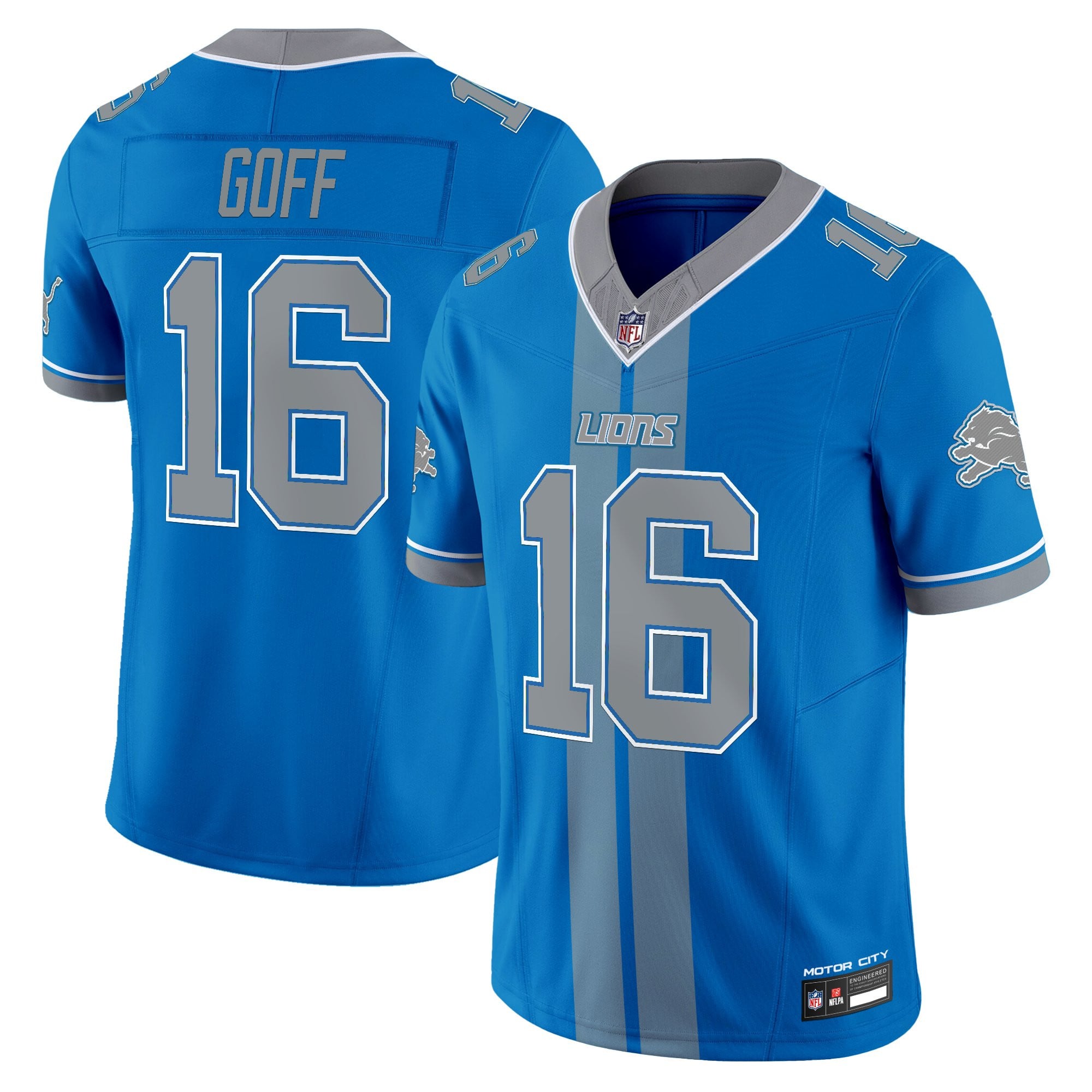 Detroit Lions Jared Goff Motor City Racing Edition Vapor Limited Jersey - All Stitched - Blue