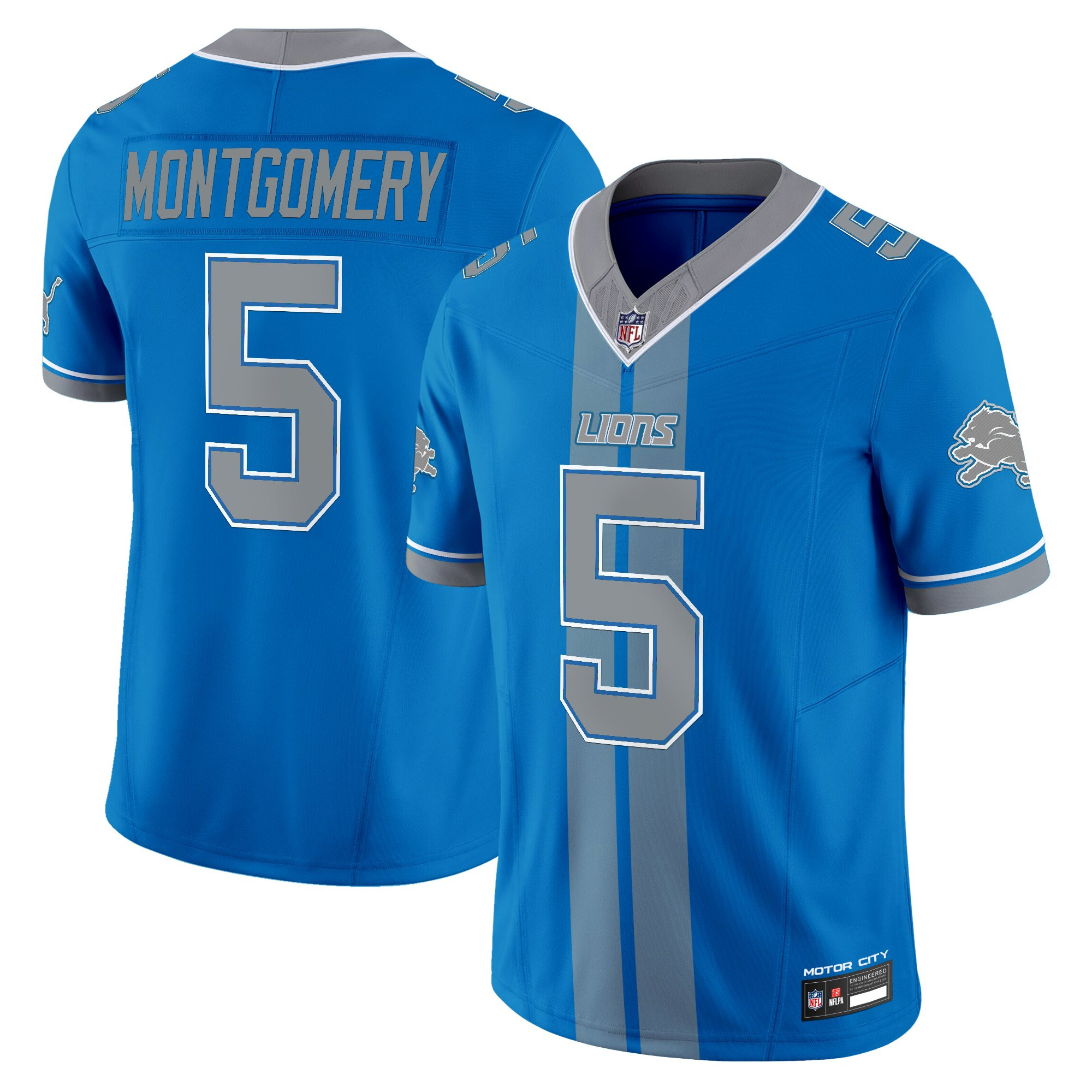 Detroit Lions David Montgomery Motor City Racing Edition Vapor Limited Jersey - All Stitched - Blue