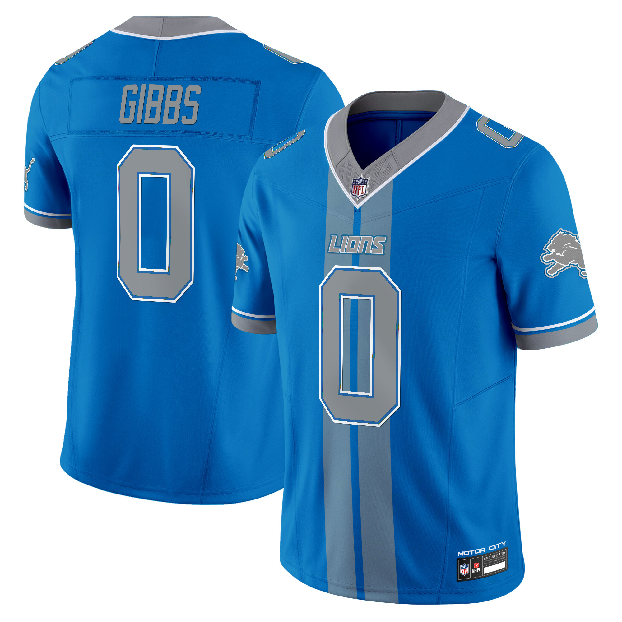 Detroit Lions Jahmyr Gibbs Motor City Racing Edition Vapor Limited Jersey - All Stitched - Blue