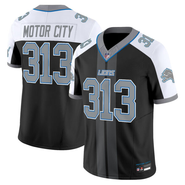 Detroit Lions Motor City 313 Motor City Racing Edition Vapor Limited Jersey - All Stitched - Black Alternate