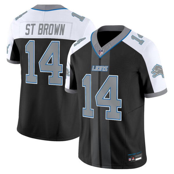 Detroit Lions St. Brown Motor City Racing Edition Vapor Limited Jersey - All Stitched - Black Alternate