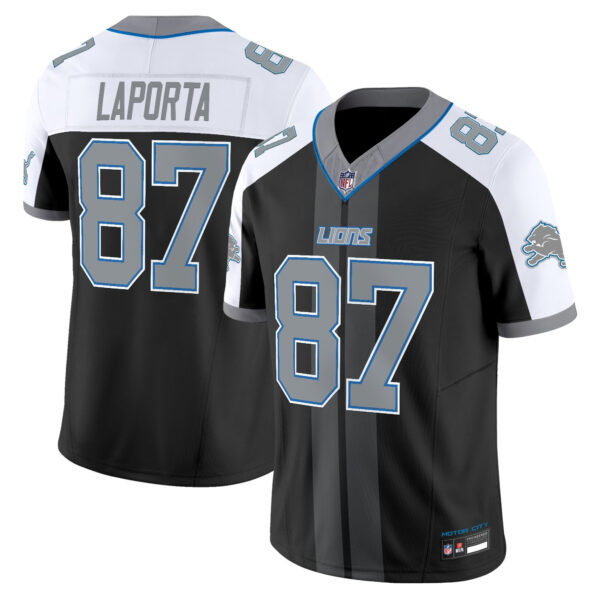 Detroit Lions Sam Laporta Motor City Racing Edition Vapor Limited Jersey - All Stitched - Black Alternate