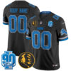 Detroit Lions '90th & John Madden' Patch Vapor Limited Custom Jersey - All Stitched - Black