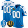 Detroit Lions '90th & John Madden' Patch Vapor Limited Custom Jersey - All Stitched - Blue Alternate