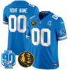 Detroit Lions '90th & John Madden' Patch Vapor Limited Custom Jersey - All Stitched - Blue