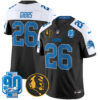 Detroit Lions Jahmyr Gibbs '90th & John Madden' Patch Vapor Limited Jersey - All Stitched - Black Alternate