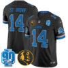 Detroit Lions St. Brown '90th & John Madden' Patch Vapor Limited Jersey - All Stitched - Black