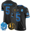 Detroit Lions David Montgomery '90th & John Madden' Patch Vapor Limited Jersey - All Stitched - Black