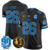 Detroit Lions Jahmyr Gibbs '90th & John Madden' Patch Vapor Limited Jersey - All Stitched - Black