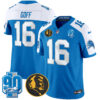 Detroit Lions Jared Goff '90th & John Madden' Patch Vapor Limited Jersey - All Stitched - Blue Alternate