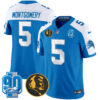 Detroit Lions David Montgomery '90th & John Madden' Patch Vapor Limited Jersey - All Stitched - Blue Alternate
