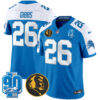 Detroit Lions Jahmyr Gibbs '90th & John Madden' Patch Vapor Limited Jersey - All Stitched - Blue Alternate