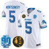 Detroit Lions David Montgomery '90th & John Madden' Patch Vapor Limited Jersey - All Stitched - White