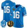 Detroit Lions Jared Goff '90th & John Madden' Patch Vapor Limited Jersey - All Stitched - Blue