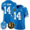 Detroit Lions St. Brown '90th & John Madden' Patch Vapor Limited Jersey - All Stitched - Blue