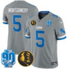 Detroit Lions David Montgomery '90th & John Madden' Patch Vapor Limited Jersey - All Stitched - Gray