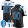 Detroit Lions Throwback 90th Year Patch Vapor Limited Custom Jersey - All Stitched - Black Alternate