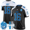 Detroit Lions Jared Goff Throwback 90th Year Patch Vapor Limited Jersey - All Stitched - Black Alternate