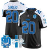 Detroit Lions Barry Sanders Throwback 90th Year Patch Vapor Limited Jersey - All Stitched - Black Alternate