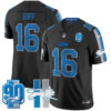 Detroit Lions Jared Goff Throwback 90th Year Patch Vapor Limited Jersey - All Stitched - Black