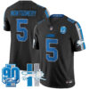 Detroit Lions David Montgomery Throwback 90th Year Patch Vapor Limited Jersey - All Stitched - Black