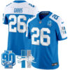 Detroit Lions Jahmyr Gibbs Throwback 90th Year Patch Vapor Limited Jersey - All Stitched - Blue Alternate