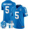 Detroit Lions David Montgomery Throwback 90th Year Patch Vapor Limited Jersey - All Stitched - Blue