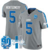 Detroit Lions David Montgomery Throwback 90th Year Patch Vapor Limited Jersey - All Stitched - Gray