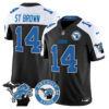 Detroit Lions St. Brown Est. 1934 Patch Vapor Limited Jersey - All Stitched - Alternate