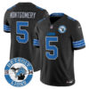 Detroit Lions David Montgomery Est. 1934 Patch Vapor Limited Jersey - All Stitched - Black