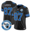 Detroit Lions Sam Laporta Est. 1934 Patch Vapor Limited Jersey - All Stitched - Black