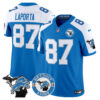 Detroit Lions Sam Laporta Est. 1934 Patch Vapor Limited Jersey - All Stitched - Blue Alternate