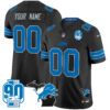 Detroit Lions 2025 'Michigan & 90th Year' Patch Vapor Custom Jersey - All Stitched - Alternate